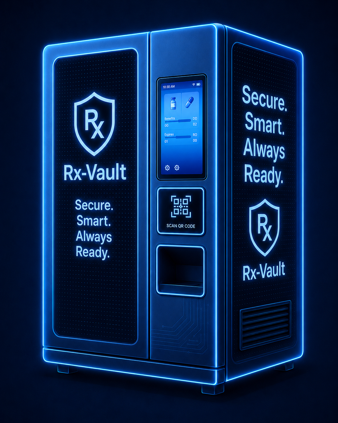 Rx-Vault dispensing kiosk prototype render